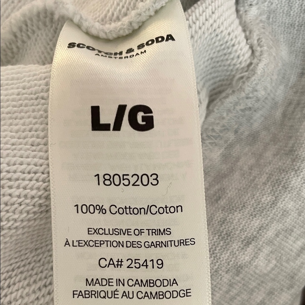 🤍🩶 SCOTCH & SODA Sweatshirt Size L - Picture 4 of 6